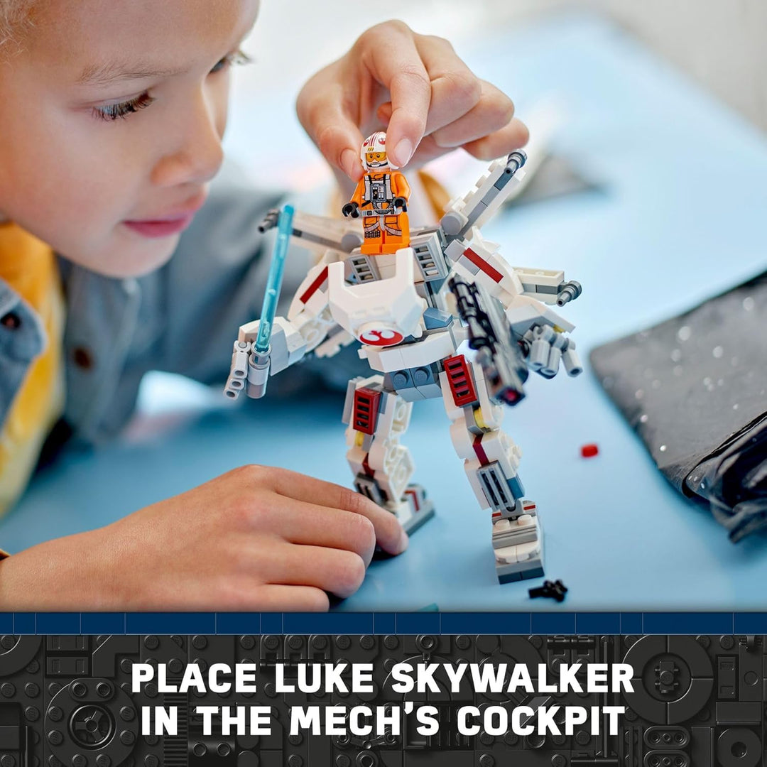 LEGO Star Wars Luke Skywalker X-Wing Mech, baubare Star Wars Actionfigur mit Luke Skywalker Spielzeu
