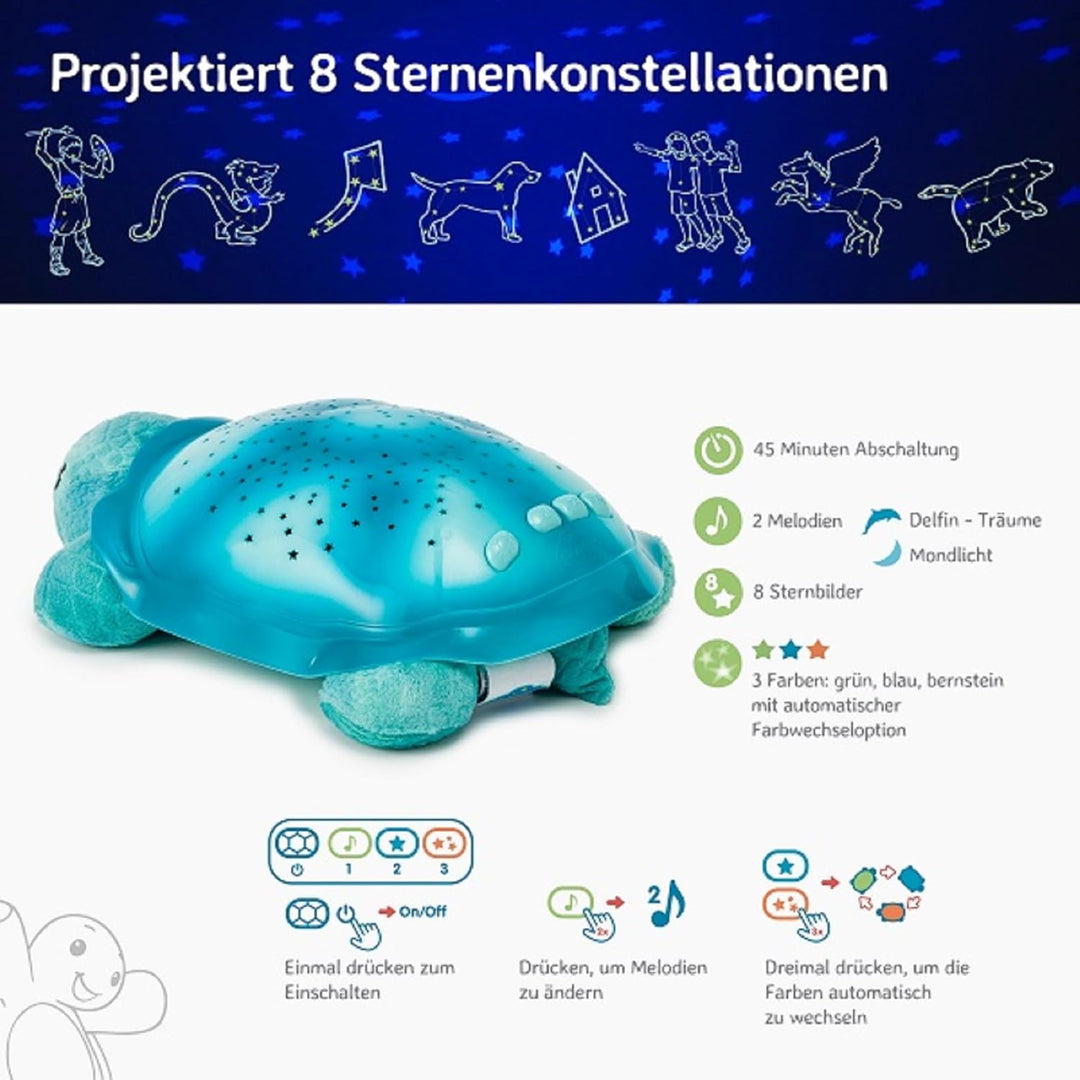 Cloud b Beruhigendes Nachtlicht Sternenprojektor mit Musik | Sternenhimmel Projektor Kinder mit 3 Fa