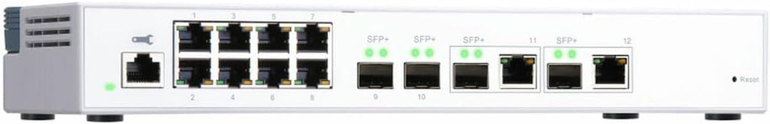 QNAP QSW-M408-2C QSW-M408-2C, 8 port 1Gbps, 2 port 10G SFP+/ NBASE-T Combo, 2 port 10G SFP+, web man