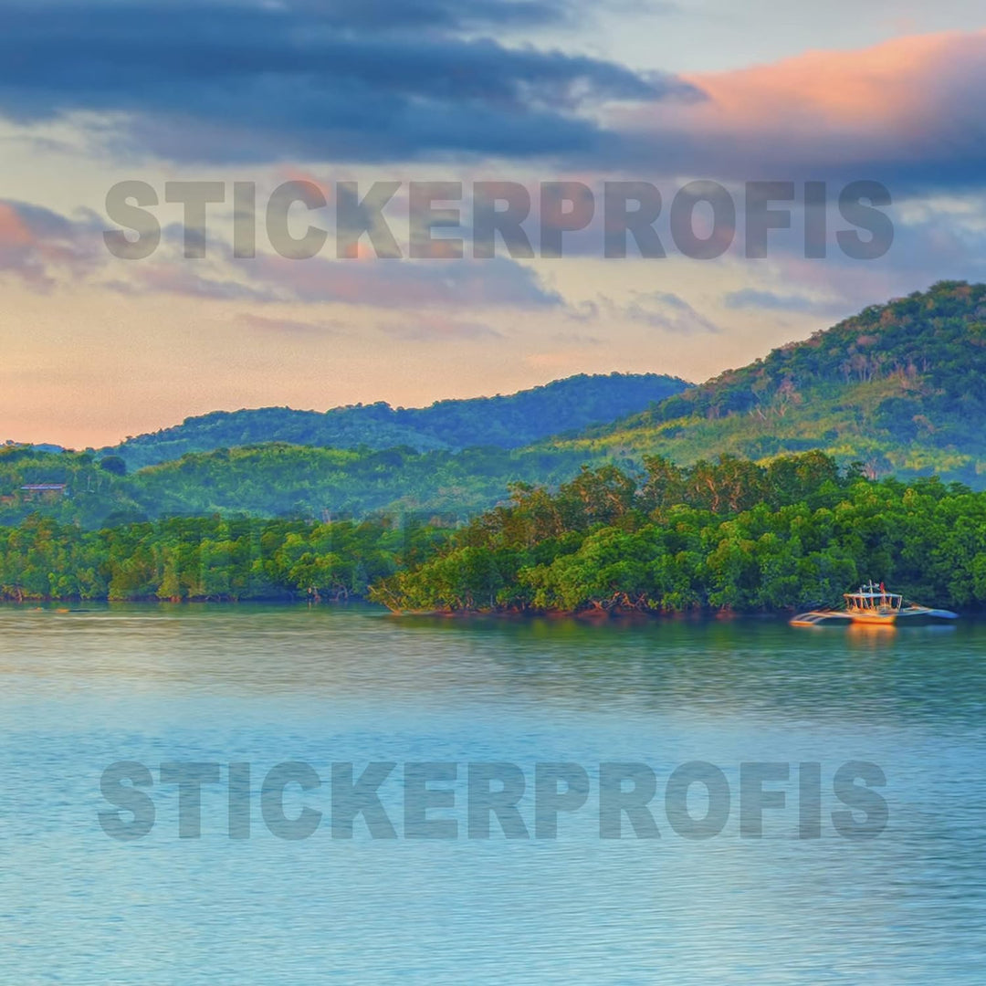 StickerProfis Küchenrückwand selbstklebend Glasoptik - Sundowner - 1.8mm, Versteift, alle Untergründ
