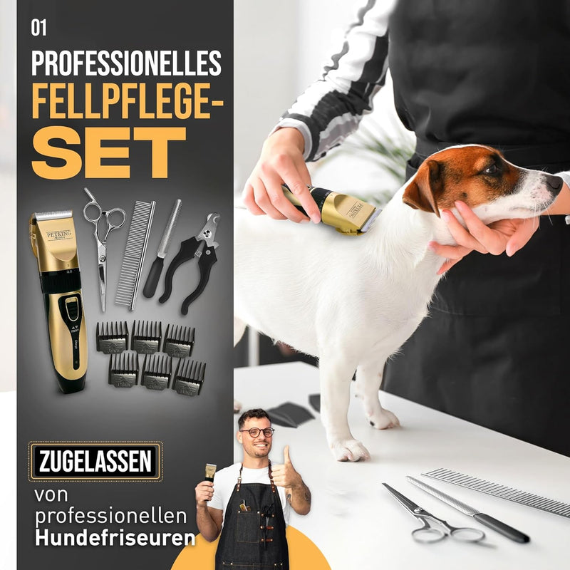 PetKing Premium Hundeschermaschine Profi Schermaschine Hund Langhaar Tierhaarschneidemaschine Hundeh