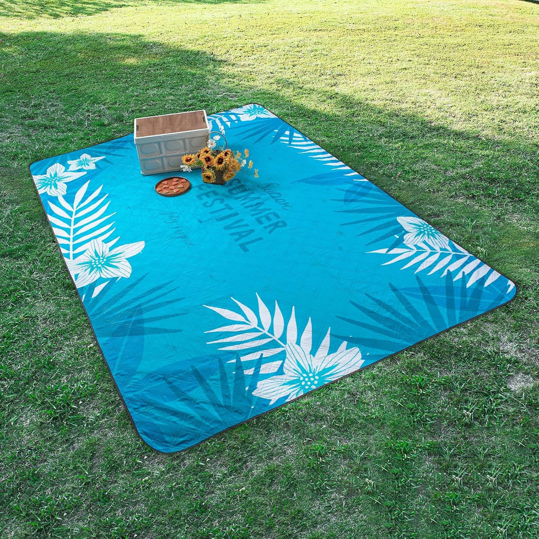 DEWUR Picknickdecke wasserdicht waschbar, Stranddecke Sandfrei XXL Campingdecke Strandmatte isoliert