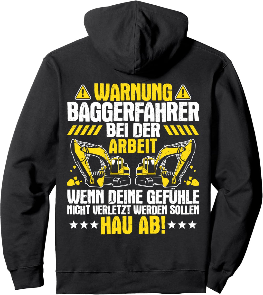 Baggerfahrer Bei der Arbeit Bagger Baggerführer Pullover Hoodie