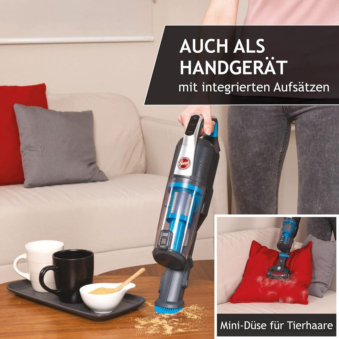 Hoover Akku-Staubsauger Tierhaare H-Free 500 Pets ohne Beutel I auch als Handstaubsauger I Bis zu 30