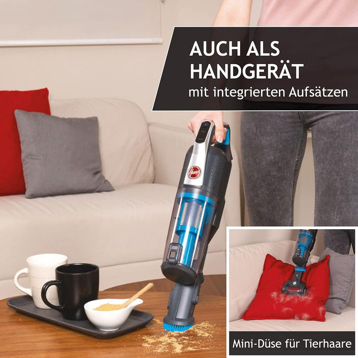 Hoover Akku-Staubsauger Tierhaare H-Free 500 Pets ohne Beutel I auch als Handstaubsauger I Bis zu 30