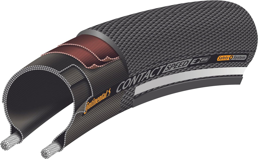 Continental Contact Speed Fahrradreifen 28" | 700 x 42C (40C) | 28 x 1.60 Schwarz, 28" | 700 x 42C (