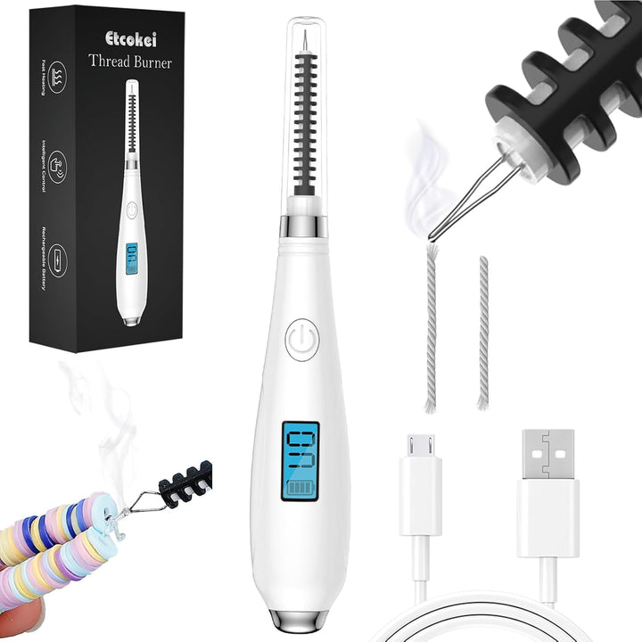 Etcokei USB-Gewinde-Brenner Zap Thread Zapper Werkzeug, wiederaufladbarer Wachsschnitzstift, Kordels
