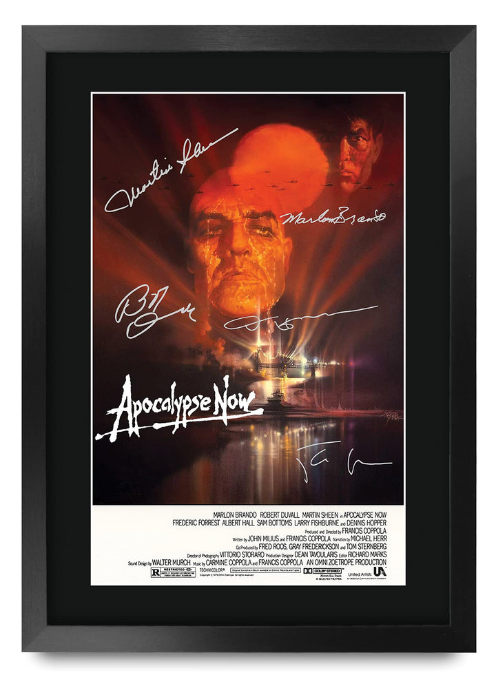 HWC Trading Apocalypse Now A3 Gerahmte Signiert Gedruckt Autogramme Bild Druck-Fotoanzeige Geschenk