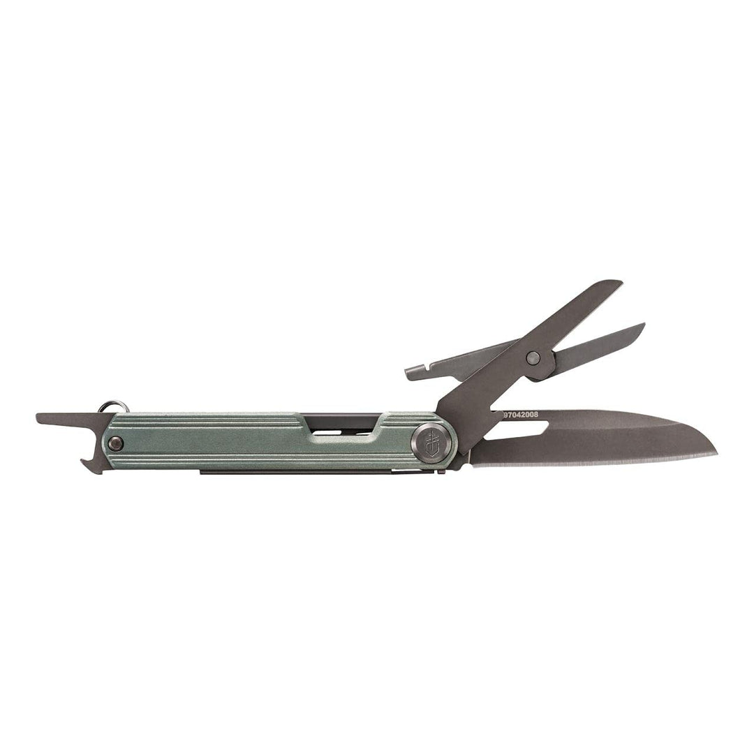 Gerber Taschenmesser mit 4 Funktionen, Multitool mit glatter Klinge, ArmBar Slim Cut, Stahlgrün, Ede