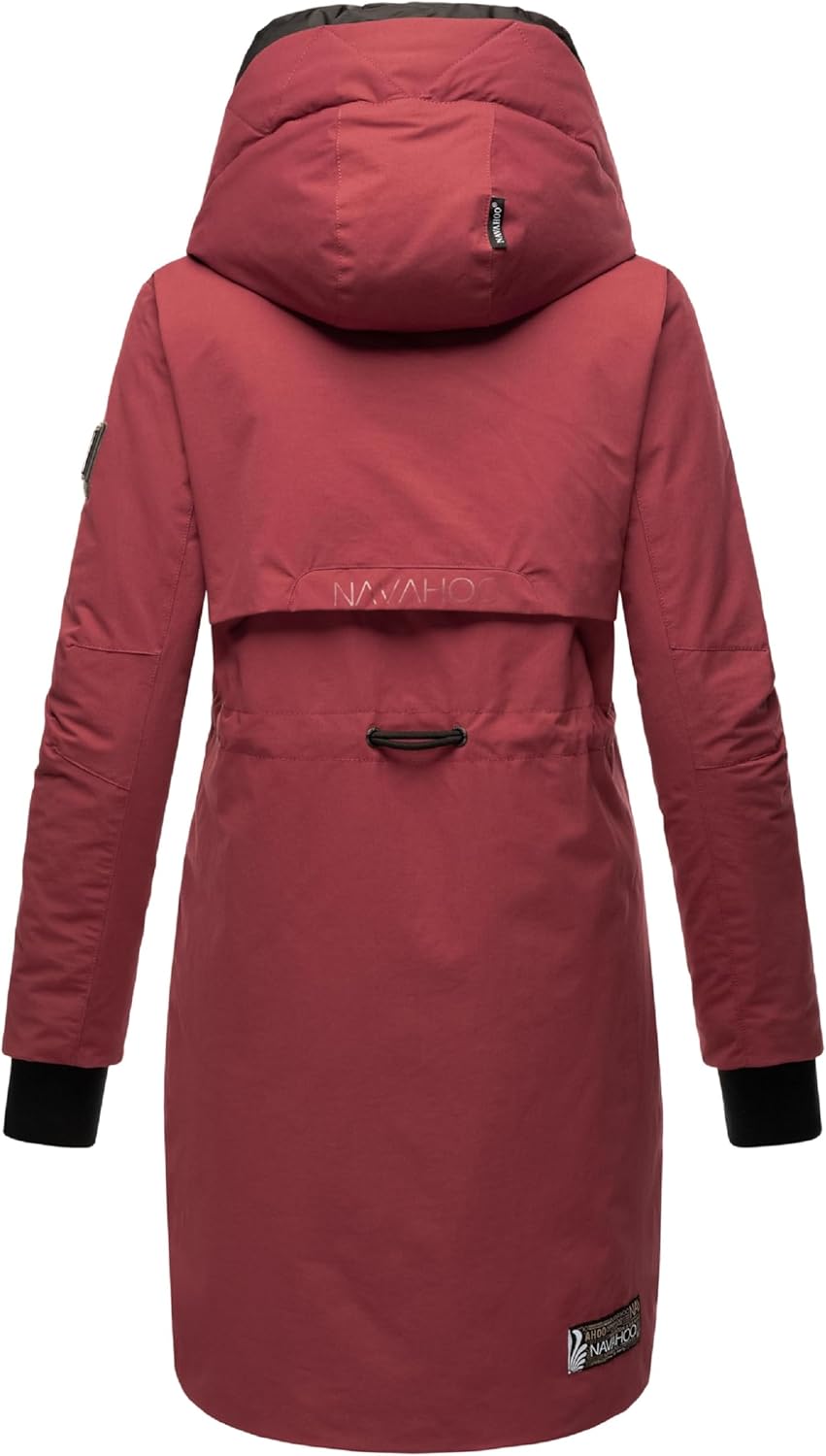 Navahoo Damen Mantel Lange warme Winter Steppjacke mit Kapuze Snowelf XS-XXL XXL Bordeaux, XXL Borde