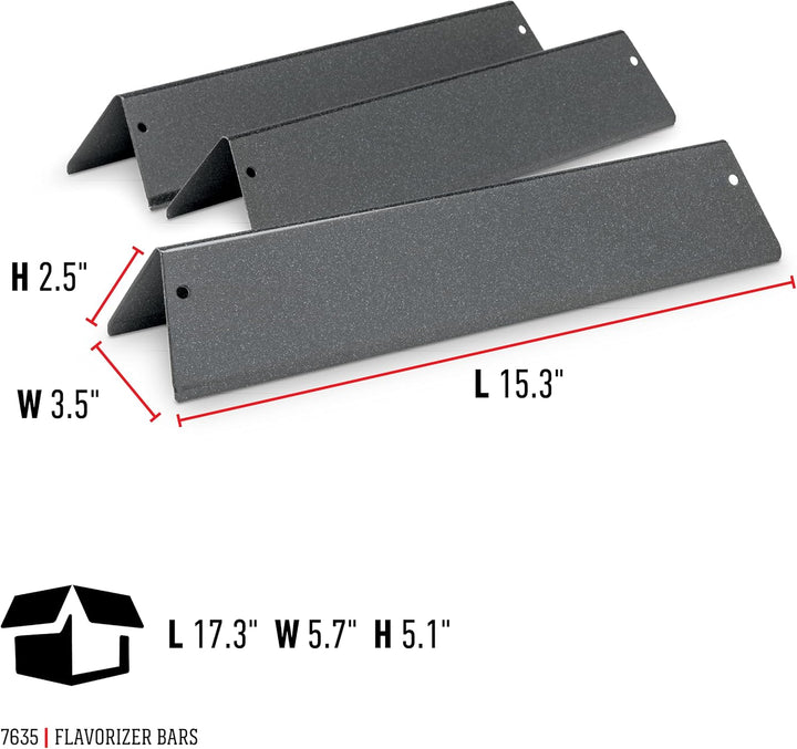 Weber 7635 Porcelain-Enameled Flavorizer Bars for Spirit 200 Series Gas Grills (Set of 3/15.3 x 3.5