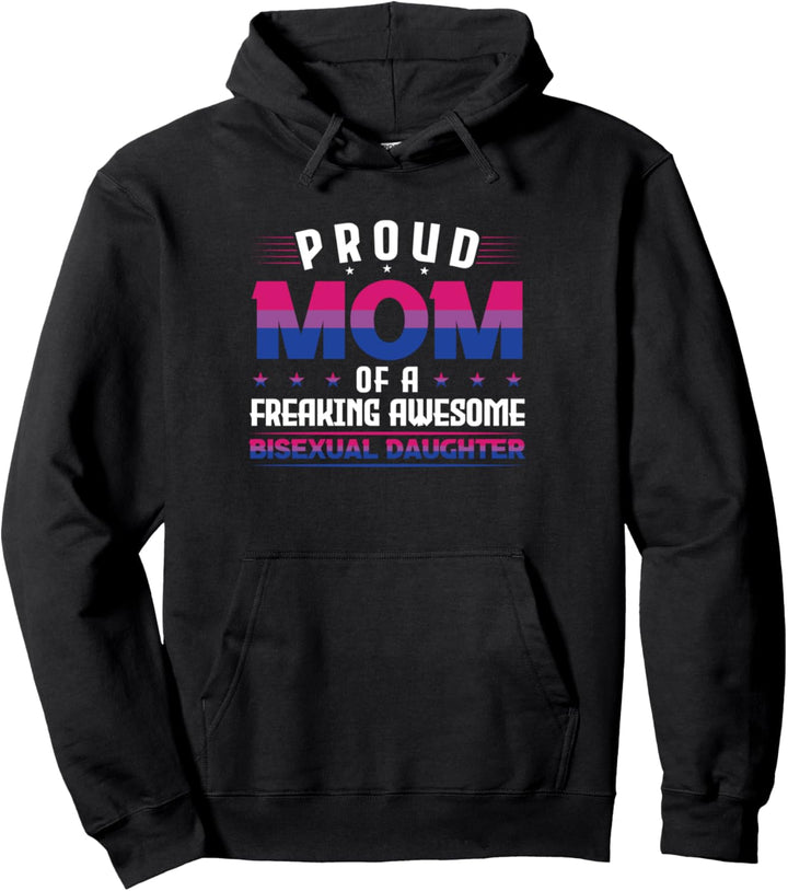 Mama einer verdammten, jüchtigen bisexuellen Tochter LGBT Pullover Hoodie