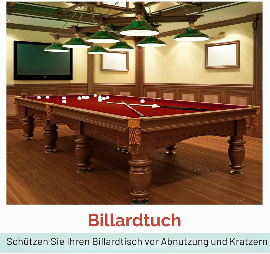 Mixweer Billardstoff, 2,6 m Filz für Billardtisch mit 6 Stoffstreifen, Vorgeschnittener Billardtisch