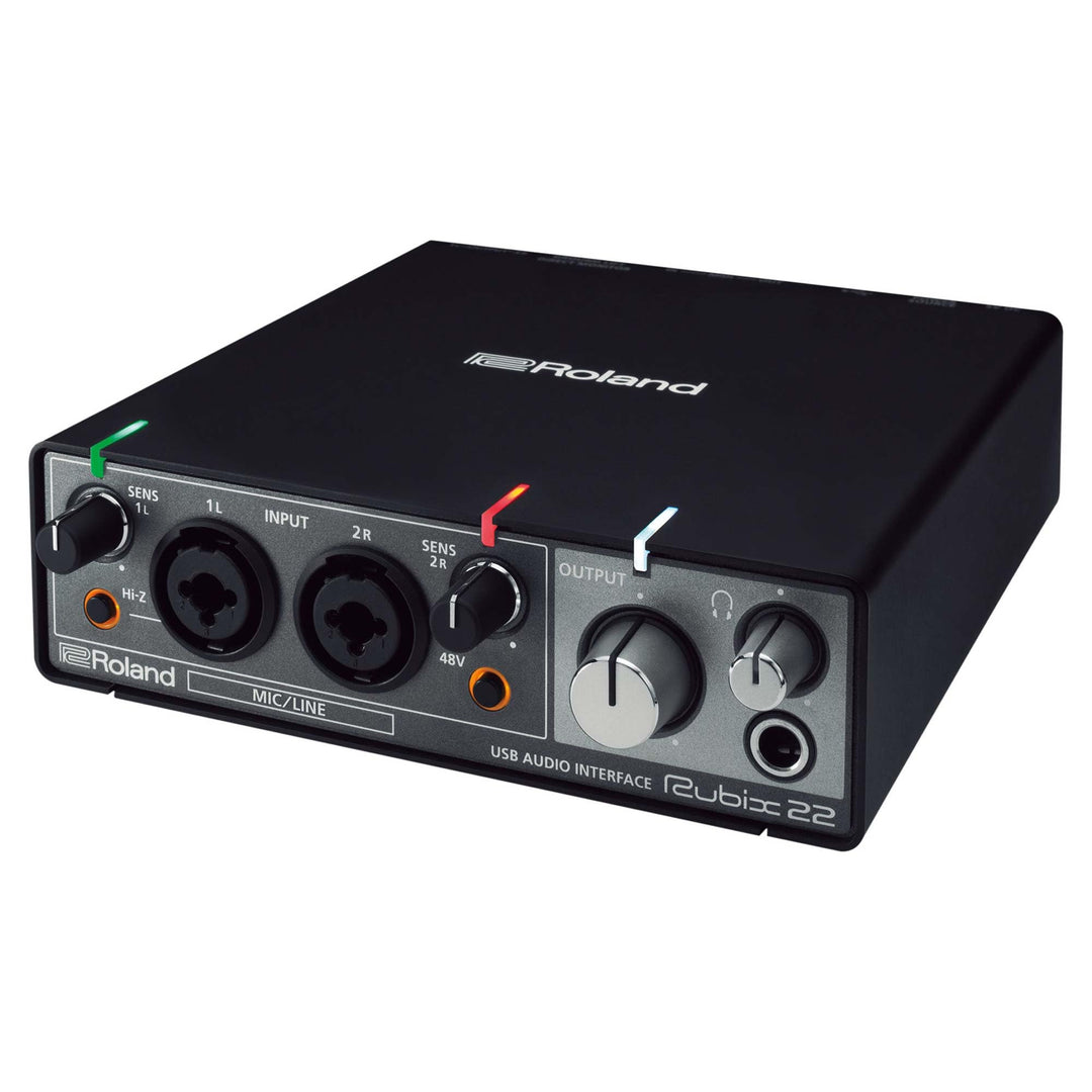 Roland RUBIX22 hochauflösendes Interface mit je 2 Ein-/Ausgängen, Hi-Res Interface für Mac, PC und I