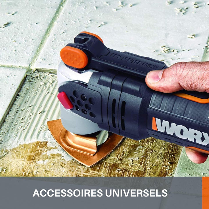 WORX WX681 sonicrafter F50 multifunktionswerkzeug 450w – zum schneiden, polieren, schleifen uvm. – m
