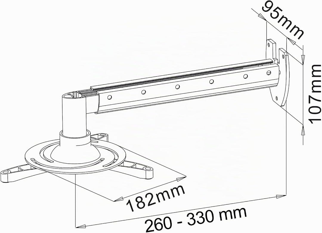My Wall H16-5L, 20 Jahre Garantie, Wandhalterung Beamer (Belastbarkeit 35 cm, Deckenabstand 260/335m