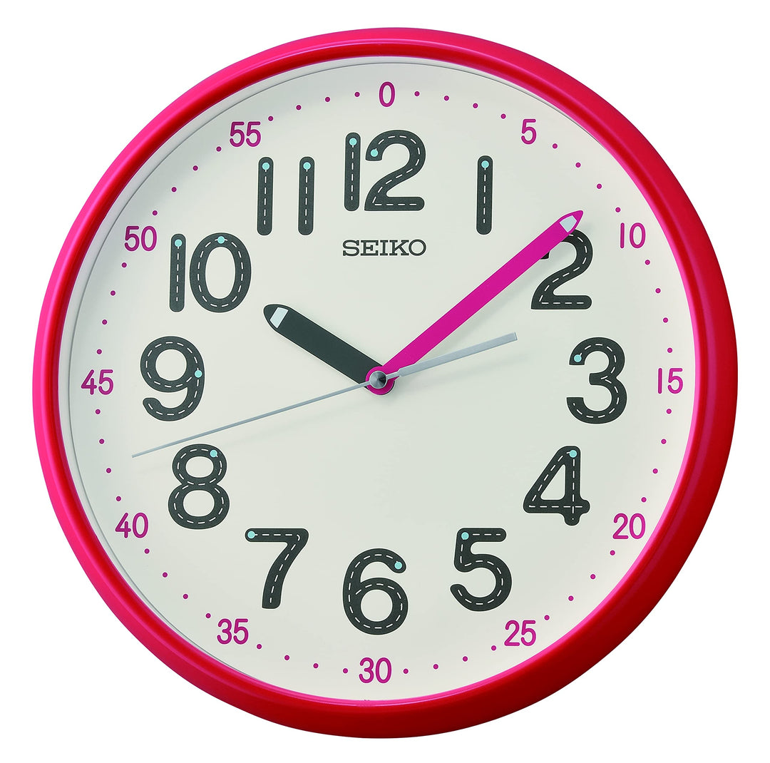 Seiko Wanduhr Kunststoff rot QXA793R