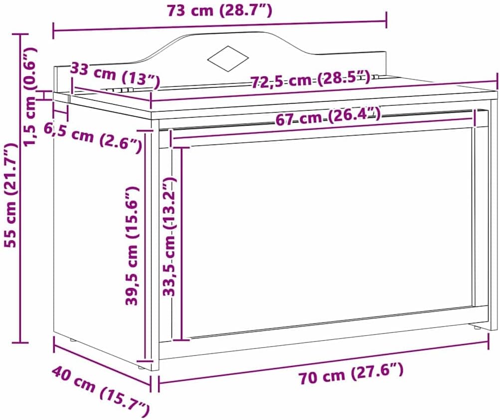 Spielzeugtruhe mit Tafelvorderseite ROROS weiss Holzwerkstoff 73 x 40 x 55 cm Stauraum für Kinder zi