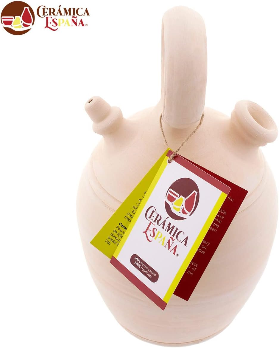 CERÁMICA ESPAÑA | Tonkrüge aus traditionellem spanischen Ton | Runder Griff und breiter Boden | 100%