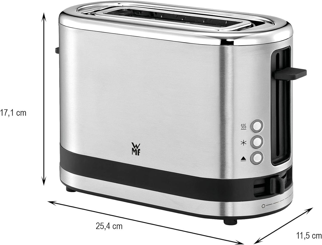 WMF Küchenminis 1-Scheiben Toaster Langschlitz XXl-Toast Brötchenaufsatz 7 Bräunungsstufen Überhitzu