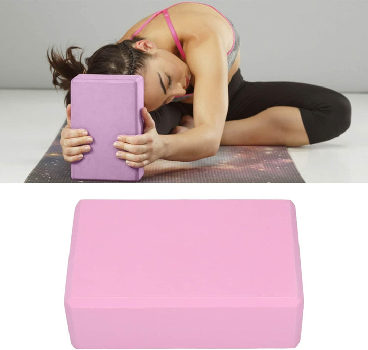 Pink Yoga Block, Foam 2 Pack Foam Travel Yoga Pilates Blocks Stabilit?t rutschfeste Bl?cke f¨¹r Medi