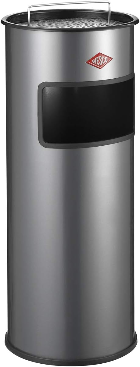 WESCO Standascher Mülleimer, Silber, 30L, Silber