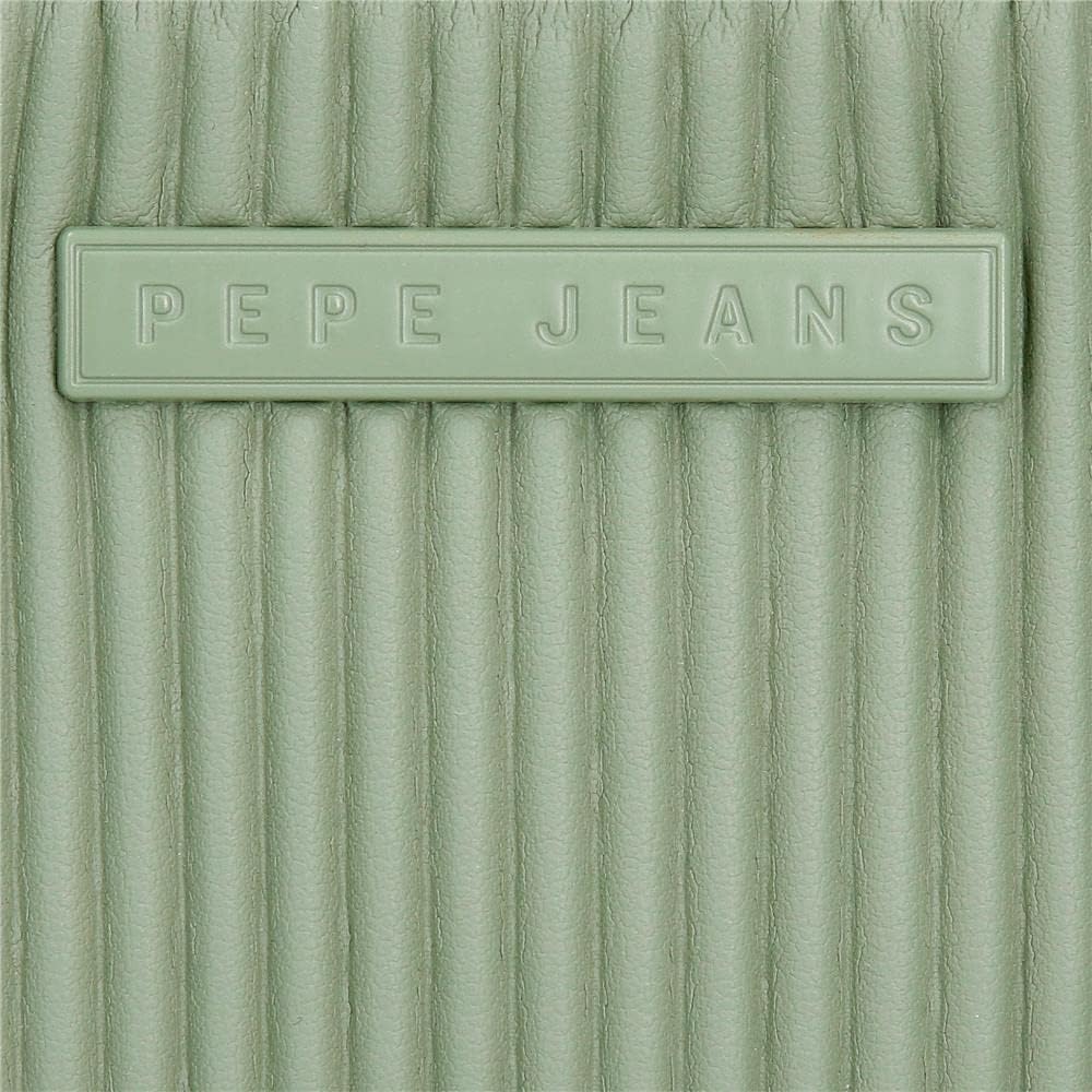 Pepe Jeans Aurora Umhängetasche Handyhalter Grün 11x17,x52,5 cm Kunstleder Grün Schultertasche, Grün