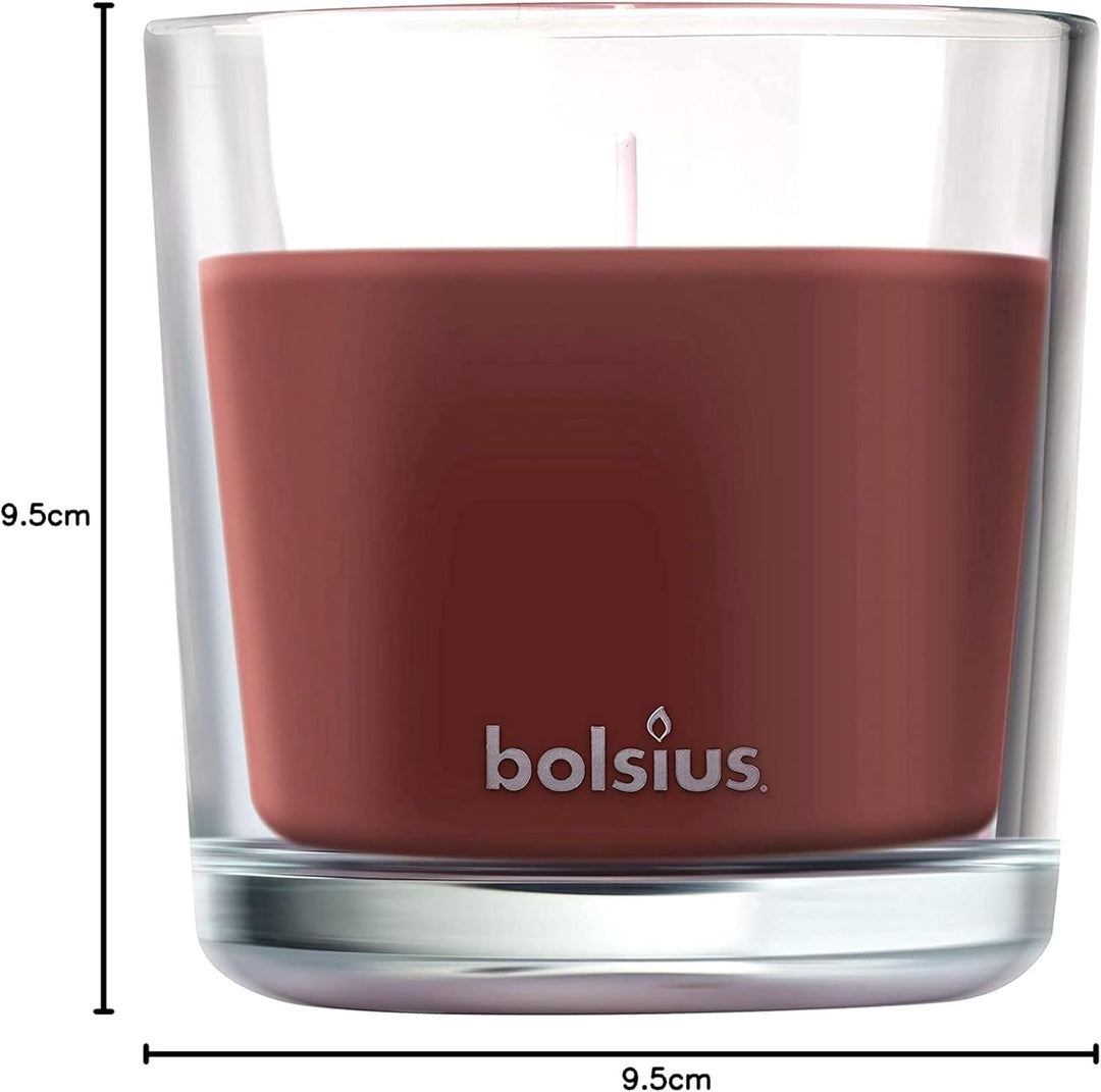 4 Bolsius True Scents Duftgläser Gross 95x95 mm Duftkerzen Kerzenglas - Oud Wood