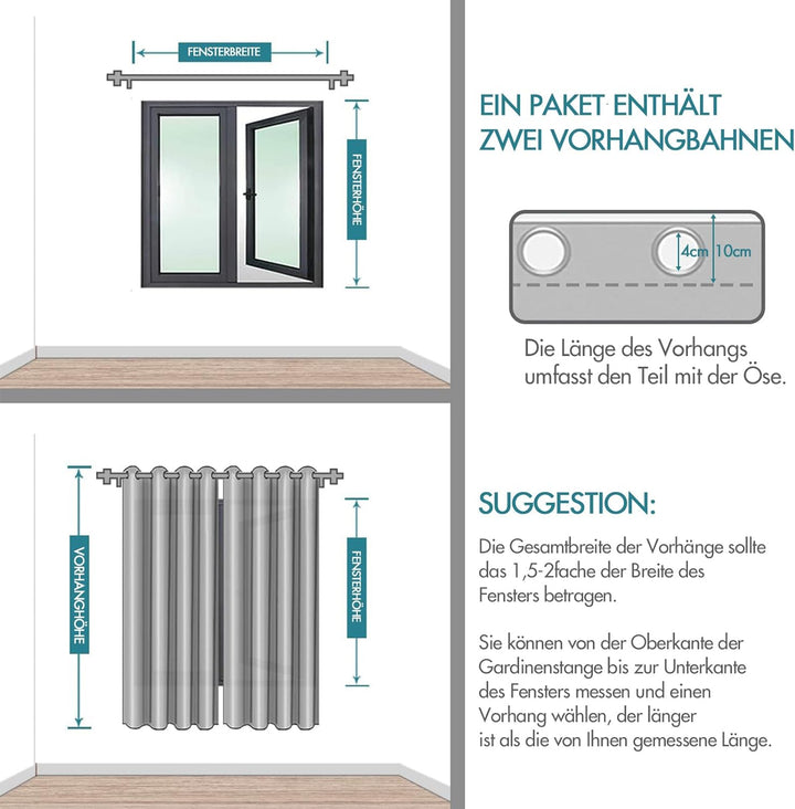 MIULEE Vorhänge Schwarz Blickdicht mit Ösen, Schöner Weicher Verdunklungsvorhänge zum Verdunkeln von