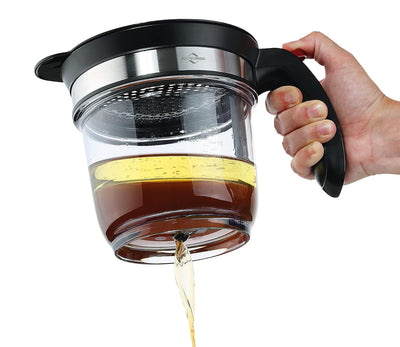 Küchenprofi Fett-Trennkanne Comfort | Kunststoff, Edelstahl | Fetttrennkanne 1 Liter | Fetttrenner f