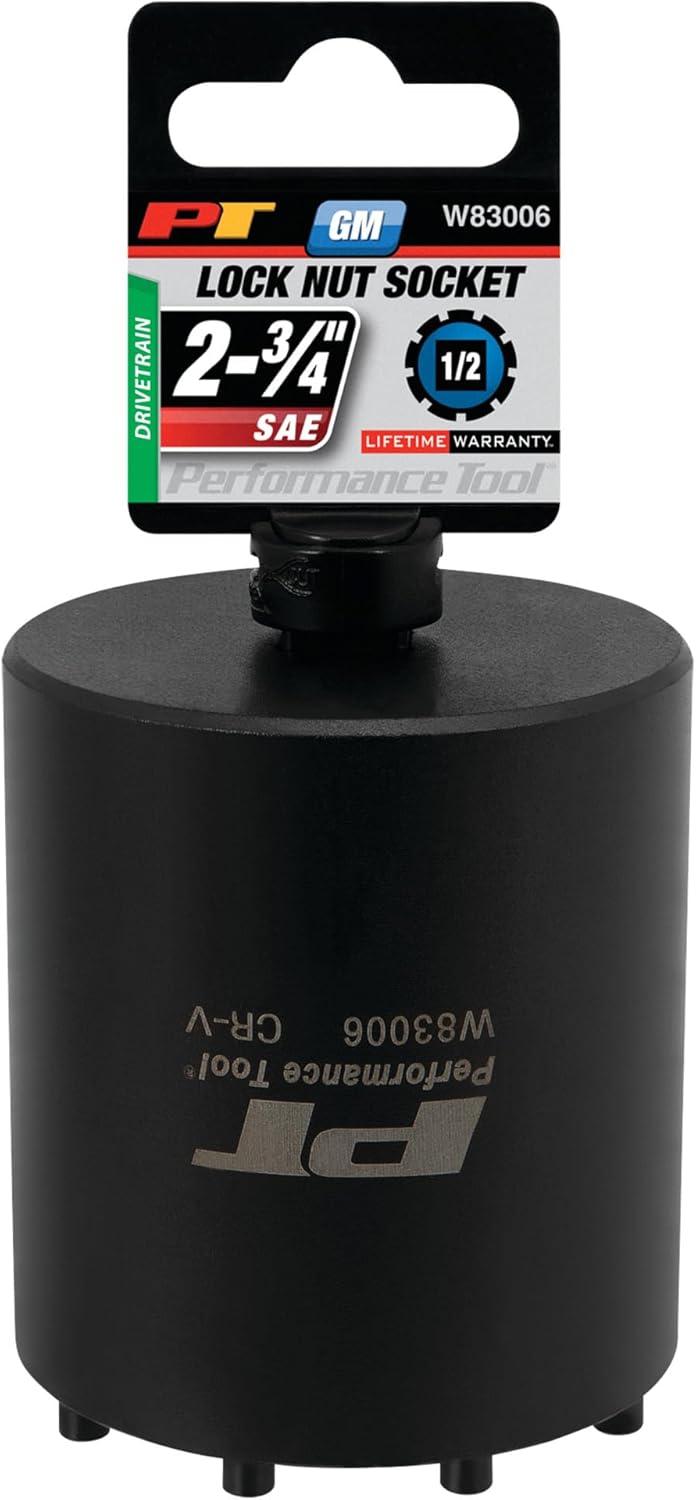Performance Tool W83006 Achsmutternuss (1/2 Zoll Antrieb, 9 Lug GM) 1/2" Dr x 2-3/4" Lock Nut Socket