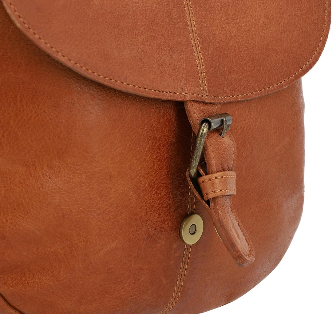 Gusti Leder Umhängetasche Candice | Handgefertigte Ledertasche Damen für Alltag & Freizeit I Elegant
