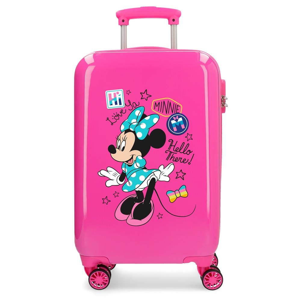 Disney Enjoy Minnie Kabinenkoffer Rosa 34x55x20 cms Hartschalen ABS Kombinationsschloss 34L 2,6Kgs 4