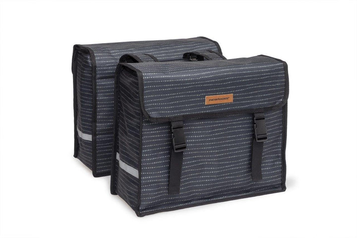 New Looxs Dubbele Fietstas Fiori Double 30 Liter Nomi Black, 30 Liter Nomi Black