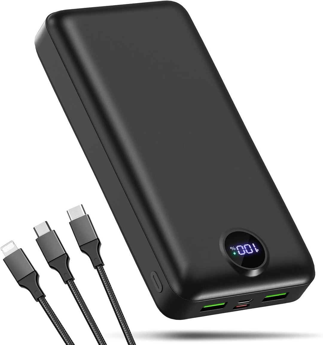 PowerBank 50000mAh grosse kapazität, 22,5W schnelles Aufladen externer Akku USB-C 3 Ausgänge und 2 E
