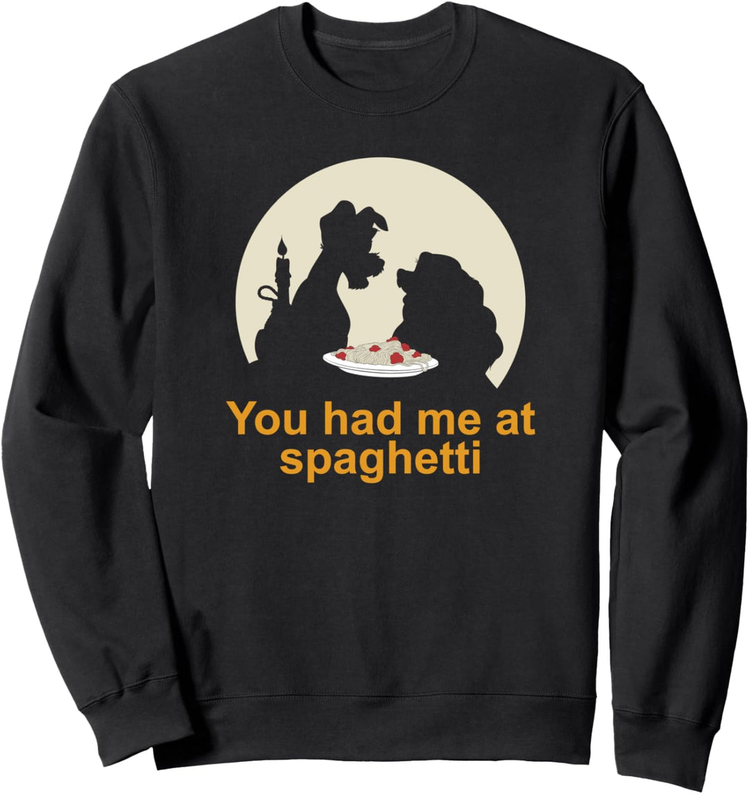 Disney Lady and The Tramp You Had Me At Spaghetti Silhouette Sweatshirt