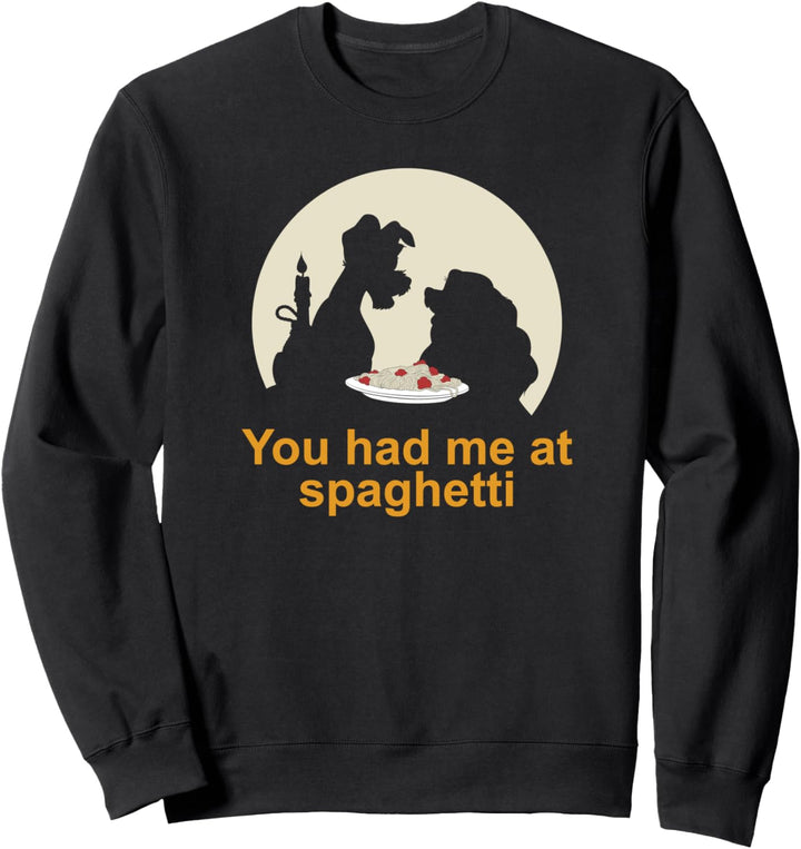 Disney Lady and The Tramp You Had Me At Spaghetti Silhouette Sweatshirt