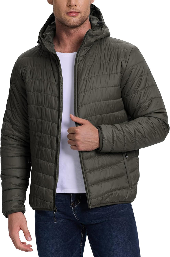 33,000ft Herren Leichte Steppjacke Outdoor Wasserbeständige Übergangsjacke Warme Winterjacke für Män