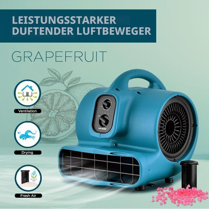 XPower Mighty Centrifugal Air Mover, Carpet Dryer, Floor Fan, Blower, Stackable, Daisy Chain, for Wa