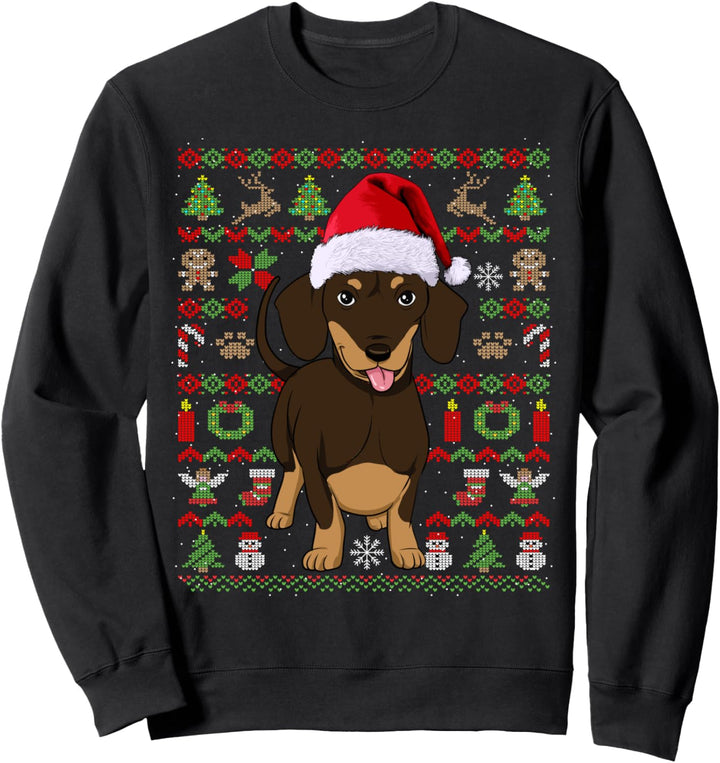 Ugly Christmas Dackel Weihnachten Hunde Geschenk Sweatshirt