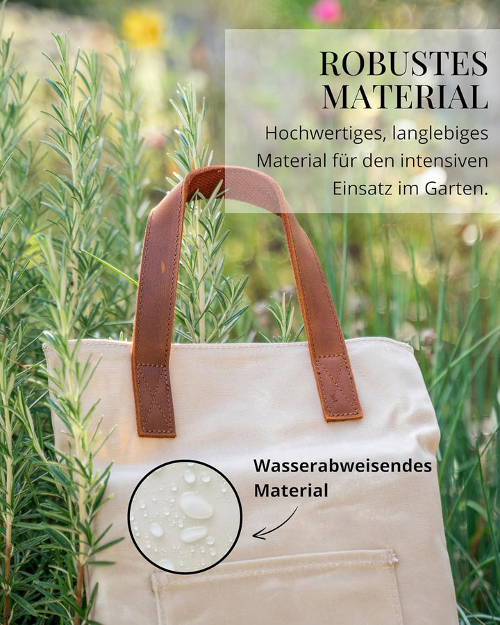 Livlig53 Garten Kniekissen aus gewachstem Canvas und Ledergriff. Kniepolster geeignet für Garten, We