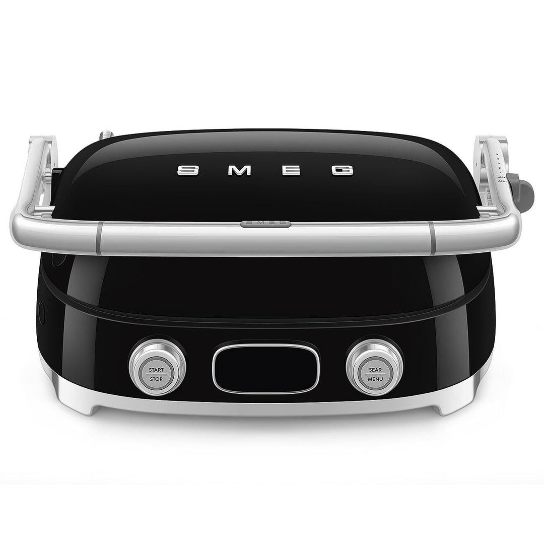 Smeg, MGF01BLEU, Elektrischer 3-in-1-Multifunktionsgrill, Schwarz, Schwarz