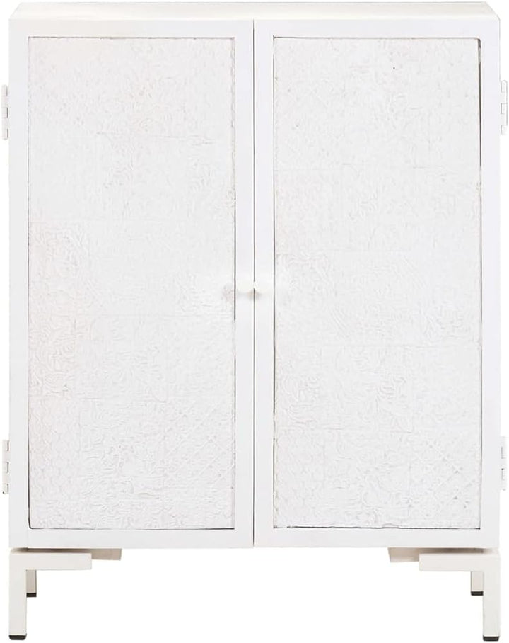 vidaXL Mangoholz Massiv Sideboard mit 2 Türen Rustikal Kommode Anrichte Mehrzweckschrank Beistellsch