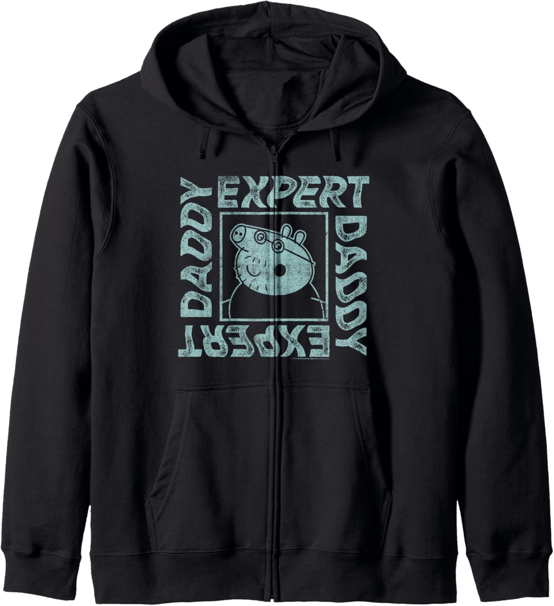 Herren Peppa Wutz Vatertag Papa Experte Box T-Shirt Kapuzenjacke