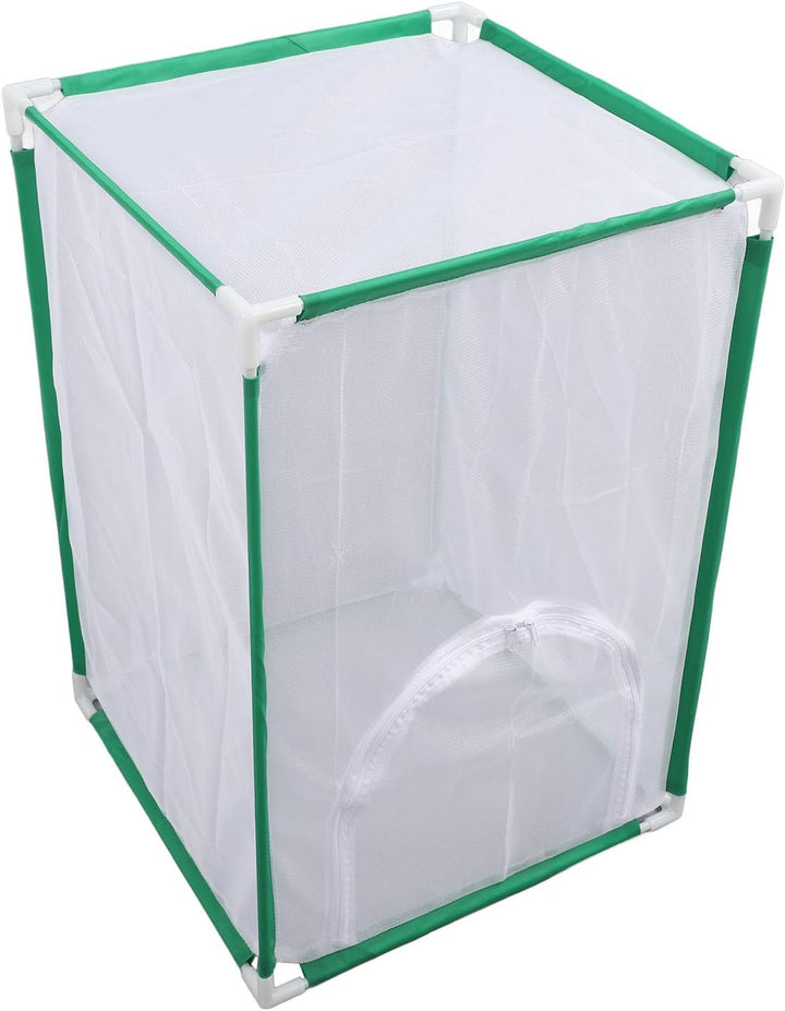 Gitterkäfig, 39,75 x 40 x 60 cm, Schmetterlingskäfig, Rohrbox aus Faserrohr, Pflanzenlandschaft