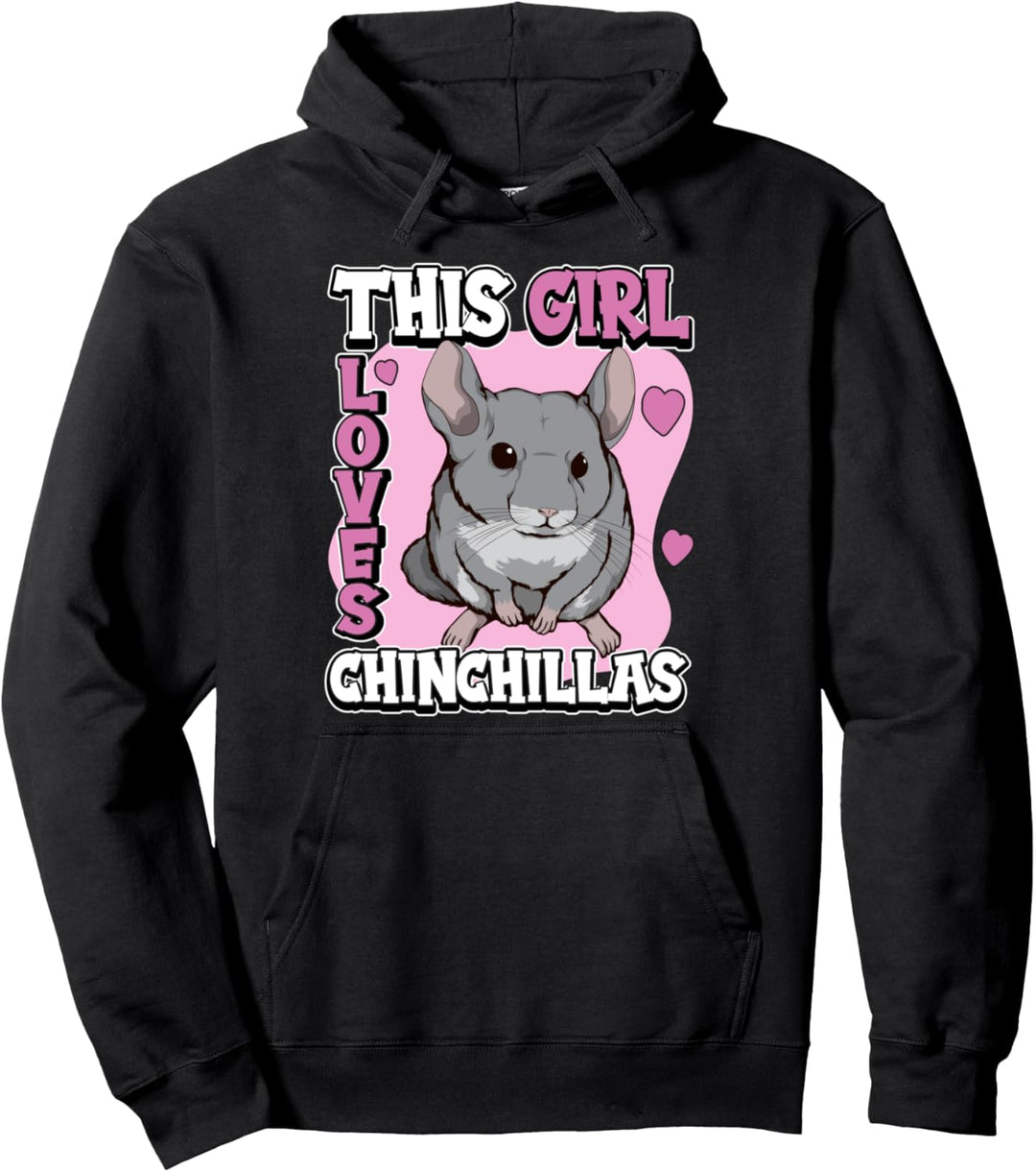 Mädchen This Girl Loves Chinchillas Chinchilla Pullover Hoodie