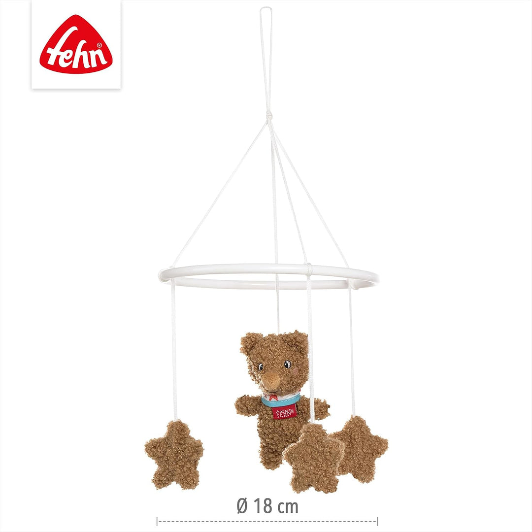 Fehn Deko-Mobile Bär Fred – Baby Mobile mit niedlichen Stoff-Figuren – Einschlafhilfe zur Beruhigung