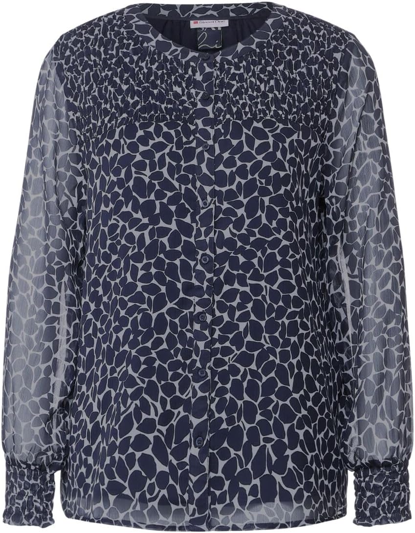 Street One Damen Chiffonbluse 38 Deep Blue, 38 Deep Blue