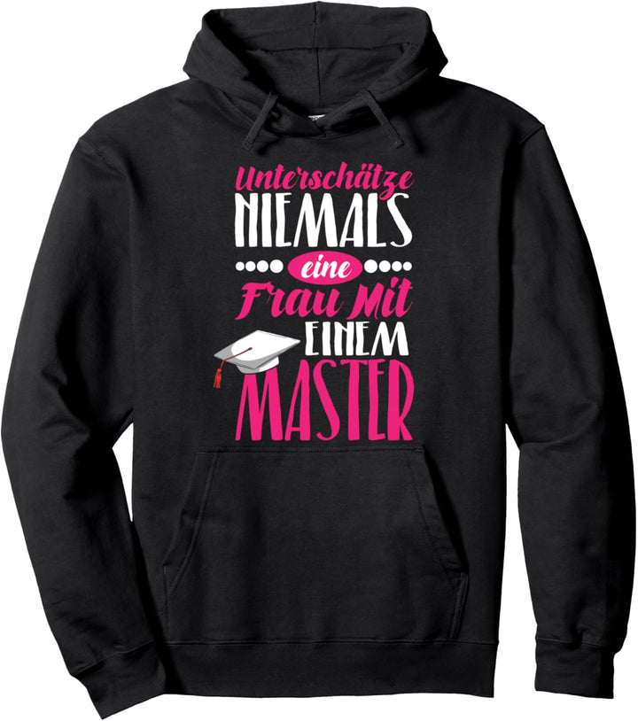 Vintage Unterschätze Niemals Eine Frau Mit Einem Master Hut Pullover Hoodie