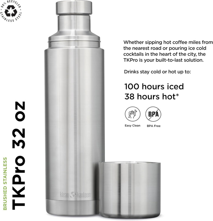 Klean Kanteen Herren tkpro-sb Trinkflasche Einheitsgrösse Brushed Stainless, Einheitsgrösse Brushed